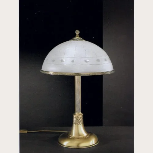 Настольная лампа P 650 Reccagni Angelo белая 2 лампы, основание бронзовое металл в стиле классический 
